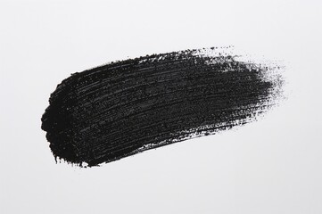 Fototapeta premium Overhead perspective of dark oil paint strokes on surface