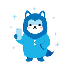 Lapphund Puppy Vector Moomin Onesie Gift Storybook Illustration
