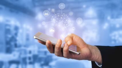 A visual of artificial intelligence network connecting AI, network, and system across a structured digital platform for seamless AI communication Vouch