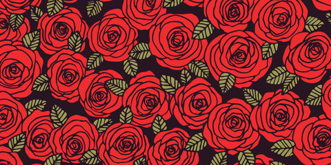 Summer background with roses flowers. Nature concept design. Modern floral composition. Vector illustration for poster, invitation, greeting card. Botanical style roses frame. Copy space.