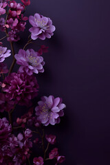 purple flowers on purple background