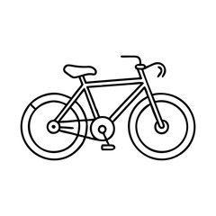 Vector art of simple line art illustration of a bicycle