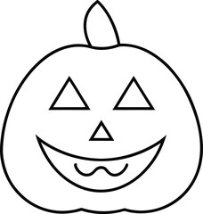 Orange Jack O Lantern with Triangle Eyes and Grin