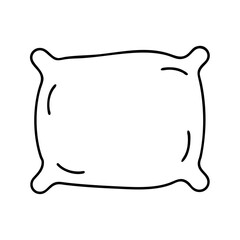 Vector art of simple line drawing of a pillow