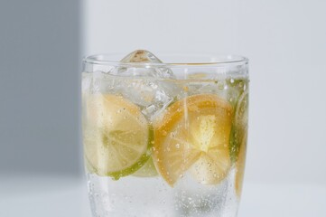 A refreshing beverage created by soaking fruit in water for added taste and hydration