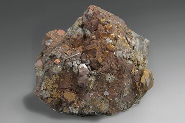 A solid rock formed from a mixture of various minerals, metals, and rocks that were once molten magma.