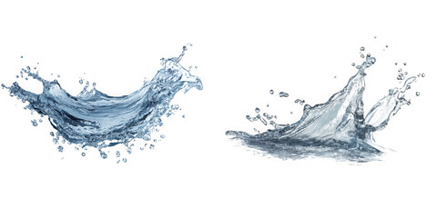 Water splash isolated on transparent background