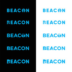Beacon Logo design unique Variations in Blue