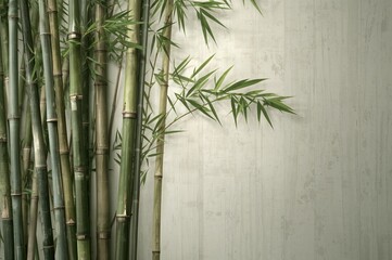 Spring-themed bamboo backdrop with a cross motif