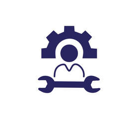 User profile setting  icon . Line and glyph user avatar. Profile user icon