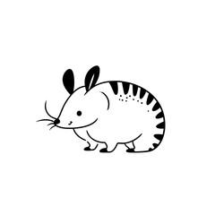 Fototapeta premium Armadillo. Armadillo simple black and white line art vector logo