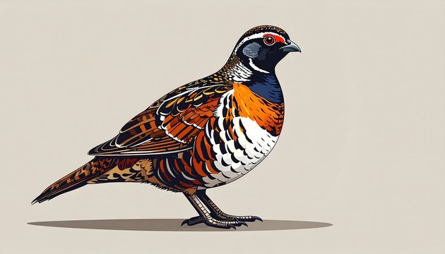 Detailed illustration of a plump bird (1)