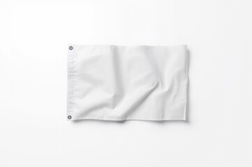 Isolated Blank White Banner on a White Surface