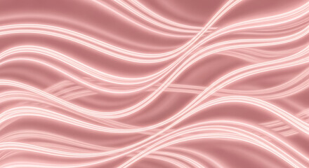 Fototapeta premium A soft and elegant arrangement of flowing, light pink lines gracefully weaving across a muted rosecolored background, creating a serene and calming abstract design with a touch of subtle sophisticatio
