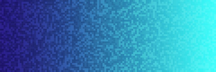 Minimal tech style abstract wallpaper. Abstract data visualization pixel blocks. Futuristic Blue gradient background vector. Technology pixelated texture illustration