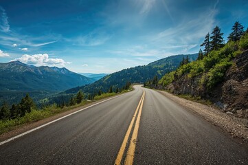 Naklejka premium Far below the mountain's base