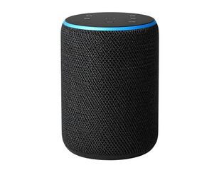 Obraz premium Realistic Home Smart Speaker, Front View, Transparent Background