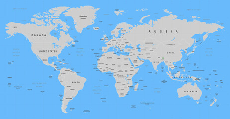 Bhutan Country Highlighted on World Map 2D Himalayas Asia