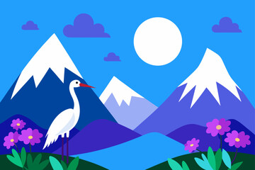 vector illustration of a bird