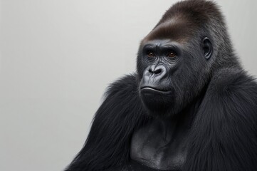 Obraz premium Dark pelage exhibiting gorilla-like features