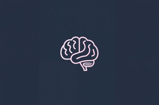 Simple outline style brain concept icon - Powered by Adobe