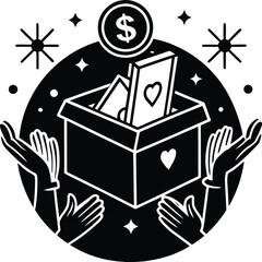 Abstract black swirl pattern organic fluid flowing shape dynamic movement isolated on transparent background