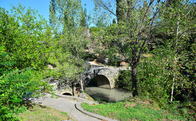 A view of the ruins of the historic Podgorica Castle in Podgorica, Montenegro.