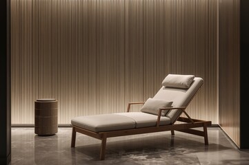 Sunbathing recliner chair for outdoor relaxation