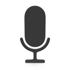 Classic Microphone Icon for Audio Recording and Broadcasting