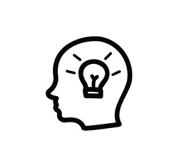 Icon Set for Ideas. Icons for creativity, problem-solving, innovation, strategy, and thought that include the idea lamp and bulb symbol. Vector illustration.