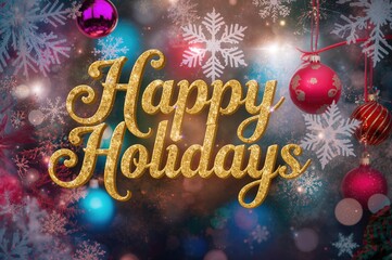 Festive digital artwork featuring joyful holiday greetings