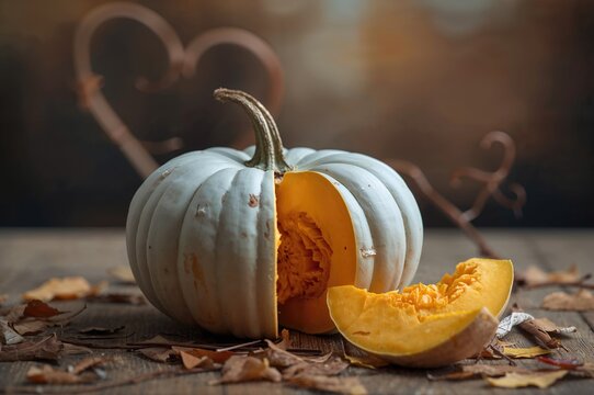 Unique pale blue-grey pumpkin variety first identified in the early 1980s