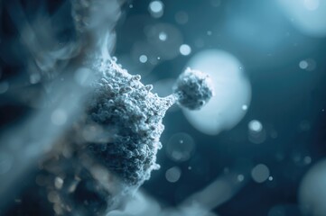 Macro close-up of a cell's atomic structure