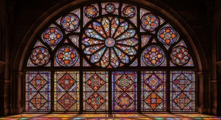 Fototapeta premium Ornate stained glass window