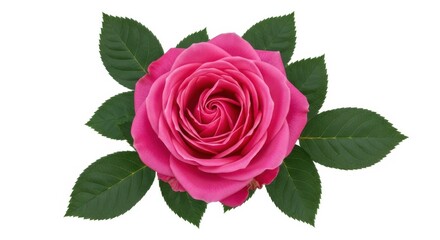 Naklejka premium A vibrant pink rose 