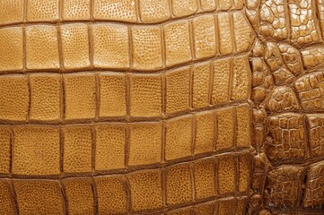 Fototapeta premium Golden reptile scale texture backdrop