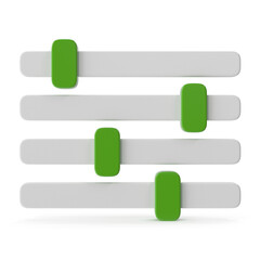 Sliders ui controls 3d render