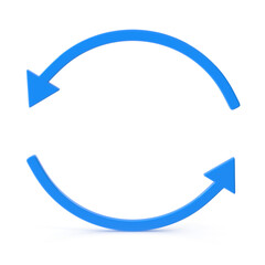 Circular arrows symbolizing process cycle and repeat