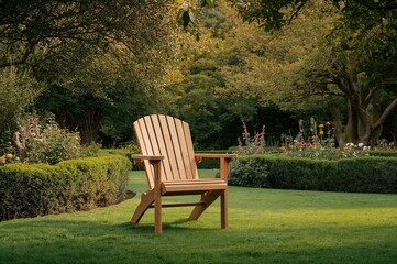 Fototapeta premium Teak Wood Outdoor Seating