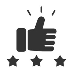 Satisfaction Icon Glyph Style. Vector Illustration Design