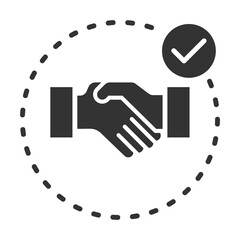 Commitment Icon Glyph Style. Vector Illustration Design