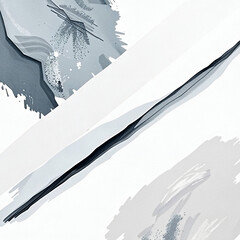 Abstract Image with Diagonal Line and Grey Splatters