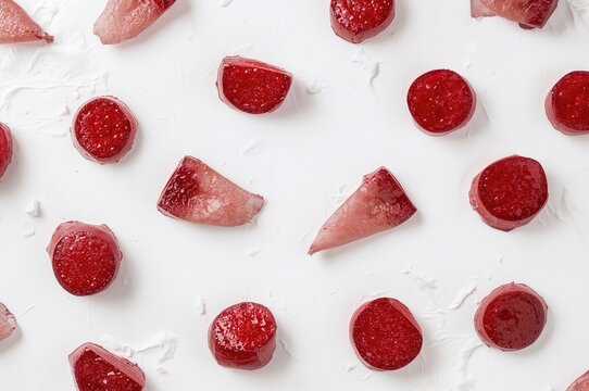 Sliced Cooked Beets on a White Surface - Powered by Adobe