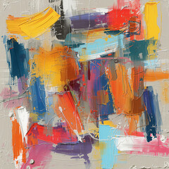Abstract Painting with Textured Brushstrokes