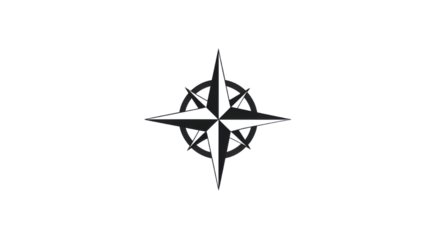 Compass Logo Business Direction Isolated on White Background – Navigation and Strategy Icon, Corporate Branding Symbol for Leadership, Success, Guidance, and Business Growth