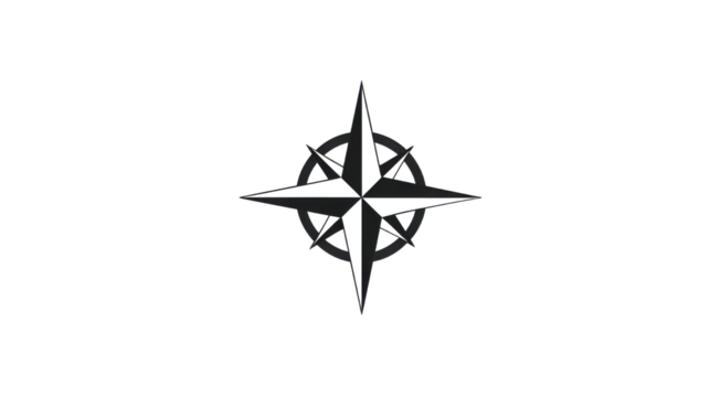 Compass Logo Business Direction Isolated on White Background – Navigation and Strategy Icon, Corporate Branding Symbol for Leadership, Success, Guidance, and Business Growth