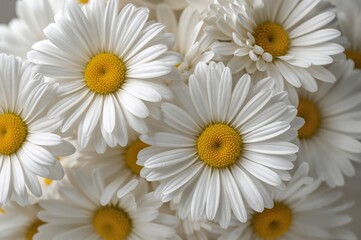 Obraz premium Close-up of vibrant white chamomile flowers commonly used in herbal medicine