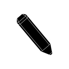 Red crayon vector art with paper wrapper scalable illustration silhouette