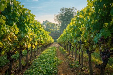 Vineyard located in a humid climate