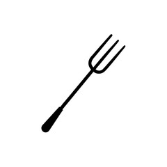 Silver tuning fork vector illustration scalable scientific tool icon silhouette